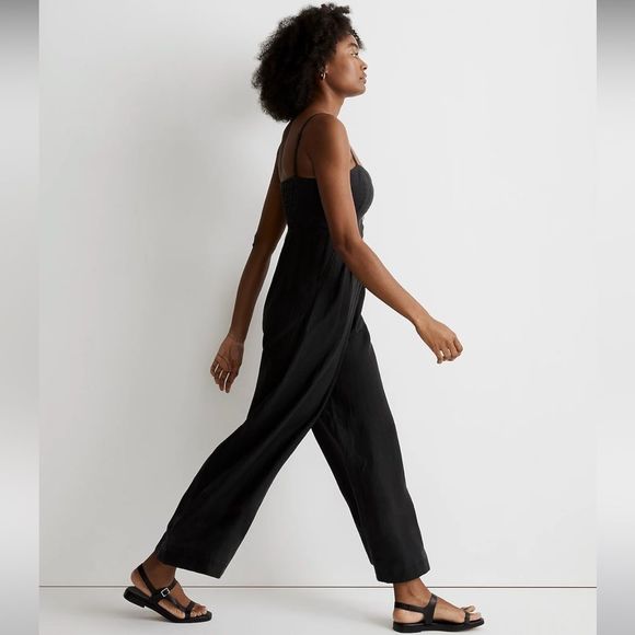 Madewell Black Wide-Leg Jumpsuit with Spaghetti Straps - Picture 2 of 6